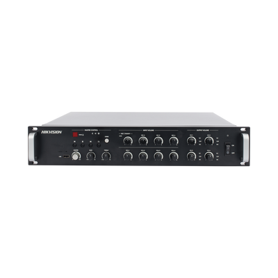 Amplificador de Red |  4 Zonas de 250W | 100V/70v | Calendarización de eventos | Biblioteca de Materiales de Audio | Entrada de Alarma | Hik-Connect /Hikcentral profesional | DS-QAZ1A1000G1-VB4