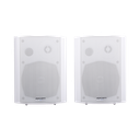 Altavoces Amplificada de Montaje en Pared 5"+1.5" | RMS 20W@8ohms y Pasivo 20W | Material ABS | Reja Metálica | Bracket de Metal | Color Blanco | SF-775AW