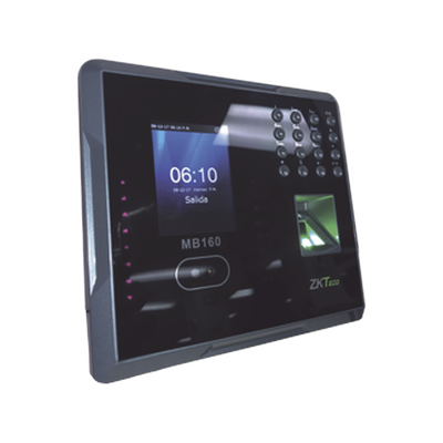 Lector de Reconocimiento Facial, Tarjeta y Huella Digital / 1500 Rostros / 1500 huellas / Lector de tarjetas de proximidad / Soporta DDNS con BIOTIMEPRO / Función ADMS INCLUIDA | MB160ID