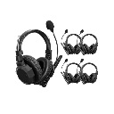 Intercomunicador Inalámbrico Binaural / Cancelación de Ruido IA / Rango 500 m (1640 ft) / Bluetooth / Batería 1050mAh / Resistente a Lluvia / Kit 5 Unidades | TXMAX5