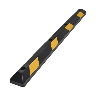 Tope Vehicular P / Estacionamiento / 183cm / Color Negro-Amarillo / 8 Franjas Reflejantes. | AC-183TV