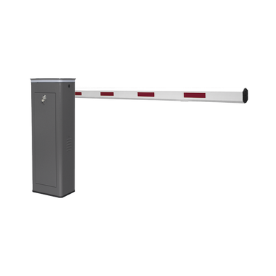 Kit de Barrera Vehicular Derecha y Brazo de 3 Metros / Finales de Carrera Ajustables por Programación / Movimiento Fluido / Diseño Elegante Color Gris / Con Corona Led Semaforizada | KT-XBF-RB