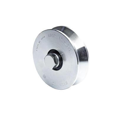 Rueda de 10 cm SIN Soporte Para Puertas Corredizas de Hasta 425 Kg / Canal Tipo "V" | 1150-2040-001