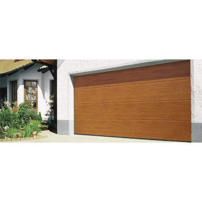 Sección para puerta de Garage / Linea Central / Imitacion MADERA / Golden Oak / Para GARAGE107 / Estilo Americana. | SECGAR107-W