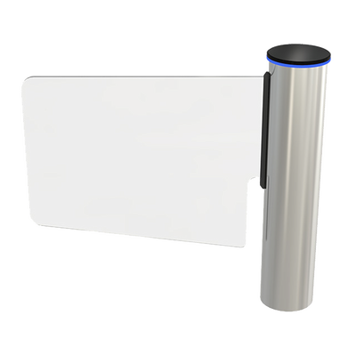 Torniquete Tipo Ala o Bandera Fabricado en Acero Inoxidable 304 con Hoja de Cristal Templado /  Acceso Bidireccional con Corona LED | GLA-1