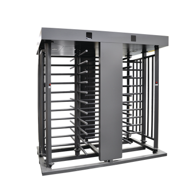 Torniquete Doble / Cuerpo Completo / Interior/Exterior / 100% Acero con Pintura Gris / EJE CENTRAL con Pintura Gris / Acabado de Lujo / Alto Tráfico | XT-200-C