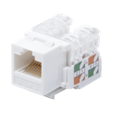 Módulo Jack Keystone Cat6 con Terminación 110 (Punchdown) para Faceplate - Color Blanco | LP-KJ-601-WH