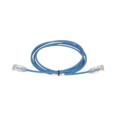 Cable de Parcheo TX6, UTP Cat6, Diámetro Reducido (28AWG), Color Azul, 0.91 metros (3 pies) | UTP28SP3BU