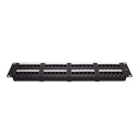 Panel de Parcheo de Impacto (110) UTP de 48 Puertos Cat6, 19 Pulgadas (48.26 cm), 2U, con Barra para Organizar Cable | LP-PP-608