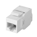 Módulo Jack Keystone Cat6 (Toolless), con Terminación en Ángulo 180 - Color Blanco, Compatible con Faceplate y Patchpanel Linkedpro | LP-KJ-610-TTWH