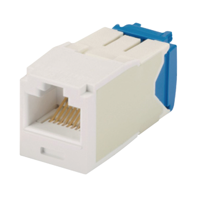 Conector Jack RJ45 Estilo TG, Mini-Com, Categoría 6A, de 8 Posiciones y 8 Cables, Color Blanco | CJ6X88TGWH