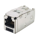 Conector Jack RJ45 Blindado, Estilo TG, Mini-Com, Categoría 6A, de 8 Posiciones y 8 Cables, Color Negro | CJS6X88TGY