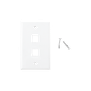 Placa de Pared de 2 Puertos, Keystone, Color Blanco | LP-FP-17