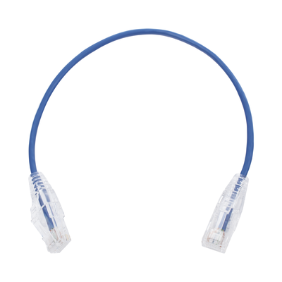 Cable de Parcheo Slim UTP Cat6 - 30 cm (11.81 Pulgadas) Azul Diámetro Reducido (28 AWG) | LP-UT6-030-BU28