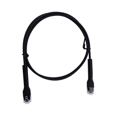 Mini Patch Cord Cat6 Ultra Slim 0.5 Metros (1.64 Pies) Negro ? Ahorra Espacio sin Organizadores, con Bota Flexible | LP-PSLIM-05BK