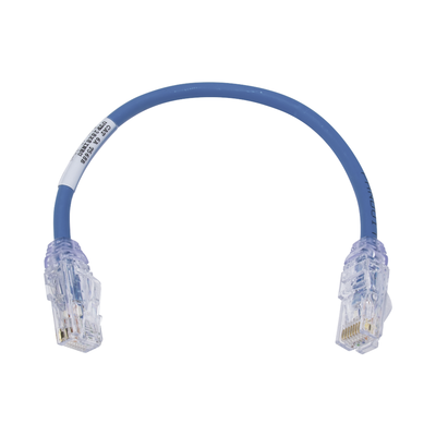 Cable de Parcheo UTP Cat6A, CM/LSZH, Diámetro Reducido (28AWG), Color Azul, 0.3 Metros (1 Pie) | UTP28X1BU