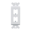 Marco de Módulo Dúplex, Para Placas Frontales Estándar GFCI, Acepta 2 Módulos Mini-Com, Color Blanco | CFG2WH