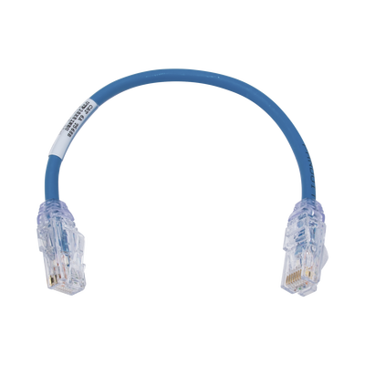 Cable de Parcheo UTP, Cat6A, Diámetro Reducido (28 AWG), CM/LSZH, Color Azul, 20.3 cm (8 pulgadas) | UTP28X8INBU