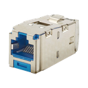 Conector Jack RJ45 Blindado, Estilo TG, Mini-Com, Categoría 6A, de 8 Posiciones y 8 Cables, Color Azul | CJS6X88TGBUY