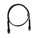 Mini Patch Cord Cat6 Ultra Slim 1.5 Metros (4.92 Pies) Negro ? Ahorra Espacio sin Organizadores, con Bota Flexible | LP-PSLIM-1.5BK