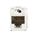 Jack Ultramax Cat6A, UTP, Montaje Híbrido en Placa de Pared (Plano y Angulado), Color Blanco, Punch Down | U6A-H02NS