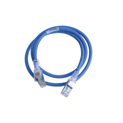 Patch Cord Z-MAX Cat6A S/FTP, CM/LS0H, 0.91 Metros (3 Pies), Color Azul, Versión Bulk (Sin Empaque Individual) | ZM6A-S03-06B