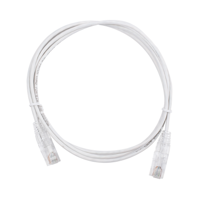 Cable de Parcheo Slim UTP Cat6 - 1.5 Metros (4.92 Pies) Blanco Diámetro Reducido (28 AWG) | LP-UT6-150-WH28