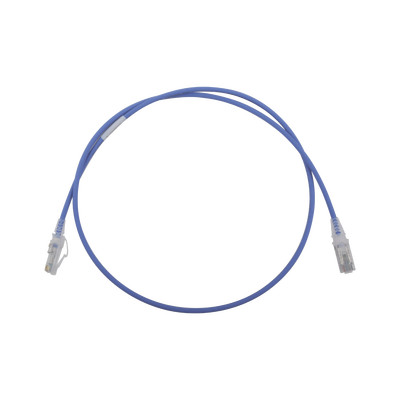 Patch Cord MC6 Modular Cat6 UTP, CM/LS0H, 0.91 Metros (3 Pies), Color Azul, Diámetro Reducido (28AWG) | MC6-03-0628