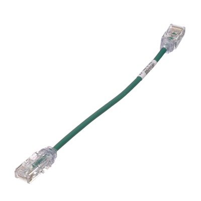 Cable de Parcheo TX6, UTP Cat6, Diámetro Reducido (28AWG), Color Verde, 20.2 cm (8 Pulgadas) | UTP28SP8INGR