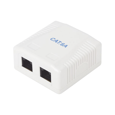 Caja de Pared con 2 Puertos, Incluye 2 Jacks UTP Cat6A | LP-WP-39-C6A