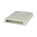 Caja de Montaje en Superficie, con Accesorio para Resguardo de Fibra Óptica, para 6 Módulos Mini-Com, Color Blanco Mate | CBXF6IW-AY