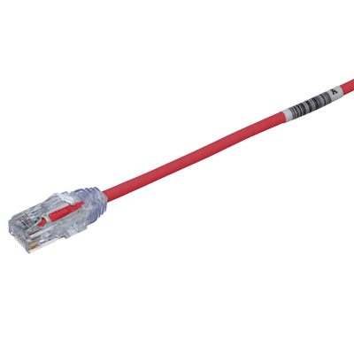 Cable de Parcheo TX6, UTP Cat6, Diámetro Reducido (28AWG), Color Rojo, 20.2 cm (8 Pulgadas) | UTP28SP8INRD