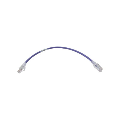 Patch Cord MC6 Modular Cat6 UTP, CM/LS0H, 0.3 Metros (1 Pie), Color Violeta | MC6-01-08