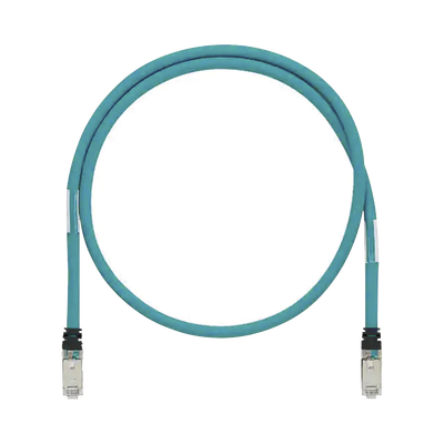 Patch Cord Cat6A de Grado Industrial 600V, Blindado SF/UTP, Calibre 26 AWG, Color Aqua, 5 Metros (16.40 Pies) | ISTPH6X5MTL