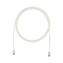 Cable de Parcheo UTP Cat6A, CM/LSZH, Diámetro Reducido (28AWG), Color Blanco Mate, 2.13 Metros (7 Pies) | UTP28X7