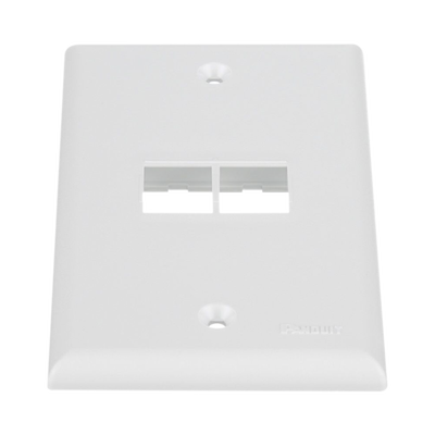 Placa de Pared Vertical, Salida Para 2 Puertos Keystone, Color Blanco | NK2FNWH