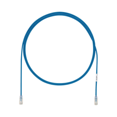 Cable de Parcheo UTP Cat6A, CM/LSZH, Diámetro Reducido (28AWG), Color Azul, 2.44 Metros (8 Pies) | UTP28X8BU