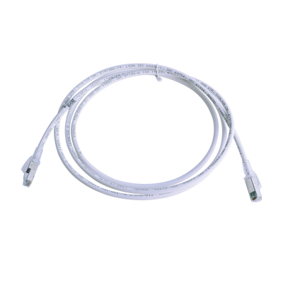Patch Cord Z-MAX Cat6A S/FTP, CM/LS0H, 2.13 Metros (7 Pies), Color Blanco, Versión Bulk (Sin Empaque Individual) | ZM6A-S07-02B
