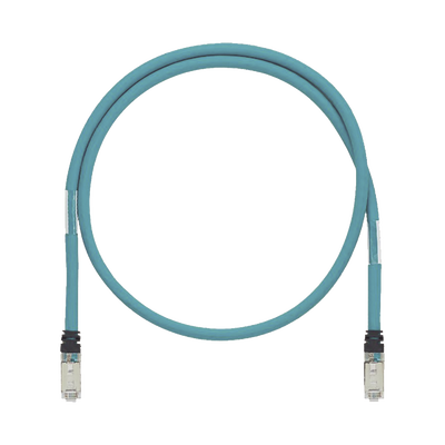Patch Cord Cat6A de Grado Industrial 600V, Blindado SF/UTP, Calibre 26 AWG, Color Aqua, 60 cm (23.62 pulgadas). | ISTPH6X0.6MTL