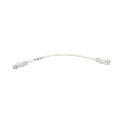Cable de Parcheo TX6, UTP Cat6, Diámetro Reducido (28AWG), Color Blanco, 20.32 cm (8 Pulgadas) | UTP28SP8IN