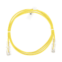 Cable de Parcheo Slim UTP Cat6 - 1 Metro (3.28 Pies), Amarillo, Diámetro Reducido (28 AWG) | LP-UT6-100-YE-28