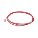 Cable de Parcheo UTP Cat6A, CM/LSZH, Diámetro Reducido (28AWG), Color Rojo, 2.13 Metros (7 Pies) | UTP28X7RD