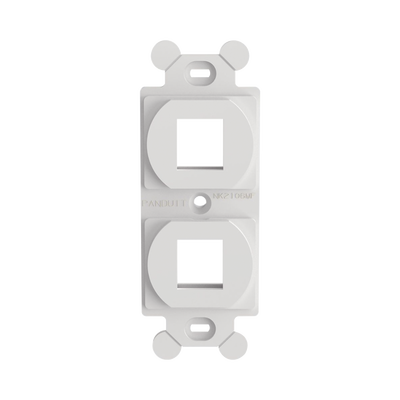 Marco de Módulo Dúplex, Para Placas Frontales Estándar NEMA 106, Acepta 2 Módulos Keystone, Color Blanco | NK2106MFWH