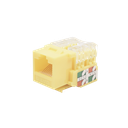 Módulo Jack Keystone Cat6 con Terminación 110 (Punchdown) para Faceplate - Color Amarillo | LP-KJ-601-YE