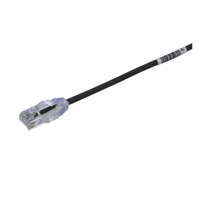 Cable de Parcheo TX6, UTP Cat6, Diámetro Reducido (28AWG), Color Negro, 0.5 Metros (1.64 Pies) | UTP28SP0.5MBL