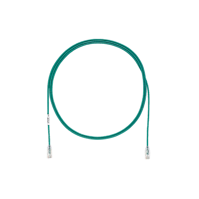 Cable de Parcheo TX6, UTP Cat6, Diámetro Reducido (28AWG), Color Verde, 0.3 Metros (1 Pie) | UTP28SP1GR