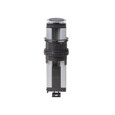 Teleblock Simon K45 para Voz, Datos, Multimedia o Contactos Eléctricos / Capacidad para 5 Módulos K45 / Apertura Automática con Tapa Abatible / Instalación en Mobiliario de Oficina o Comercial / (KTLE205CY) | SM-TORR5M-AUT