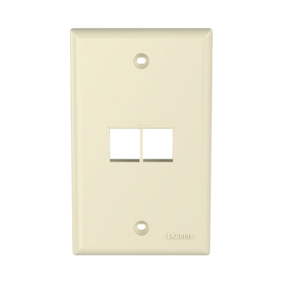 Placa de Pared Vertical, Salida Para 2 Puertos Keystone, Color Marfil | NK2FNEI