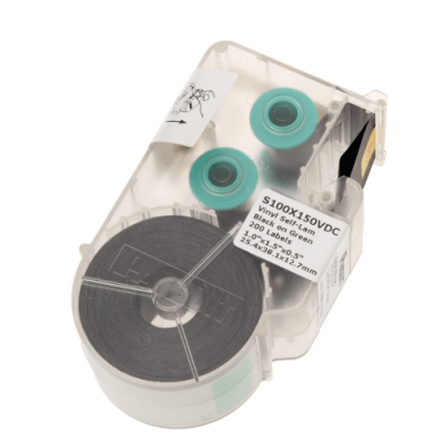 Casete de Etiqueta Auto-Laminada para Cableado de Redes de Cobre, Fibra Óptica o Eléctrico, 200 Etiquetas | S100X150VDC