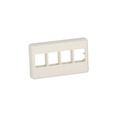 Placa de Pared Para Mueble Modular, Salida Para 4 Puertos Keystone, Color Blanco Mate | NK4MFIW